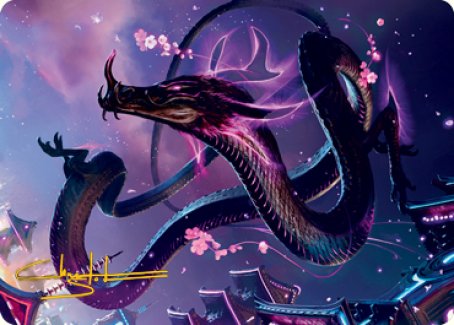 Junji, the Midnight Sky 1 Art Card (Gold-Stamped Signature) [Kamigawa: Neon Dynasty Art Series] | Devastation Store