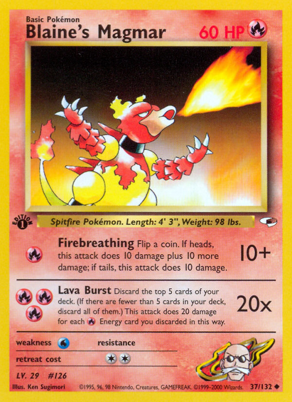 Blaine's Magmar (37/132) [Gym Heroes 1st Edition] | Devastation Store