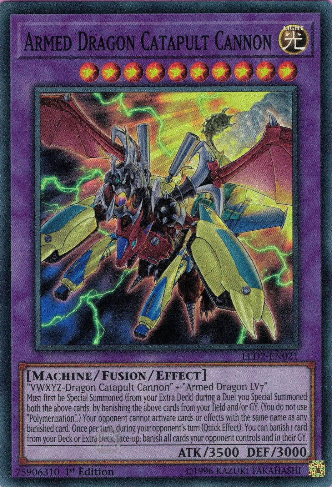 Armed Dragon Catapult Cannon [LED2-EN021] Super Rare | Devastation Store