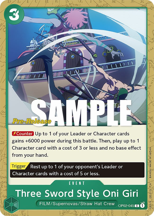 Three Sword Style Oni Giri [Paramount War Pre-Release Cards] | Devastation Store