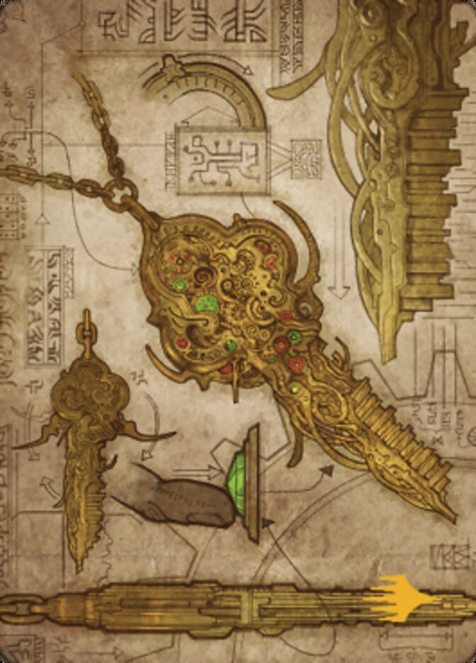 Key to the City Art Card (Gold-Stamped Planeswalker Symbol) [The Brothers' War Art Series] | Devastation Store