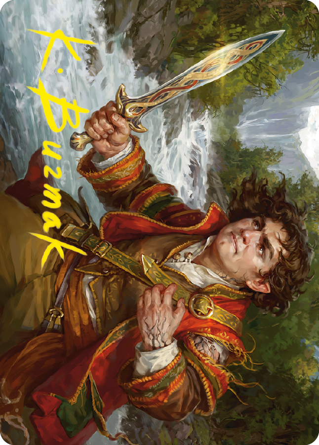 Frodo Baggins Art Card (16/81) (Gold-Stamped Signature) [The Lord of the Rings: Tales of Middle-earth Art Series] | Devastation Store