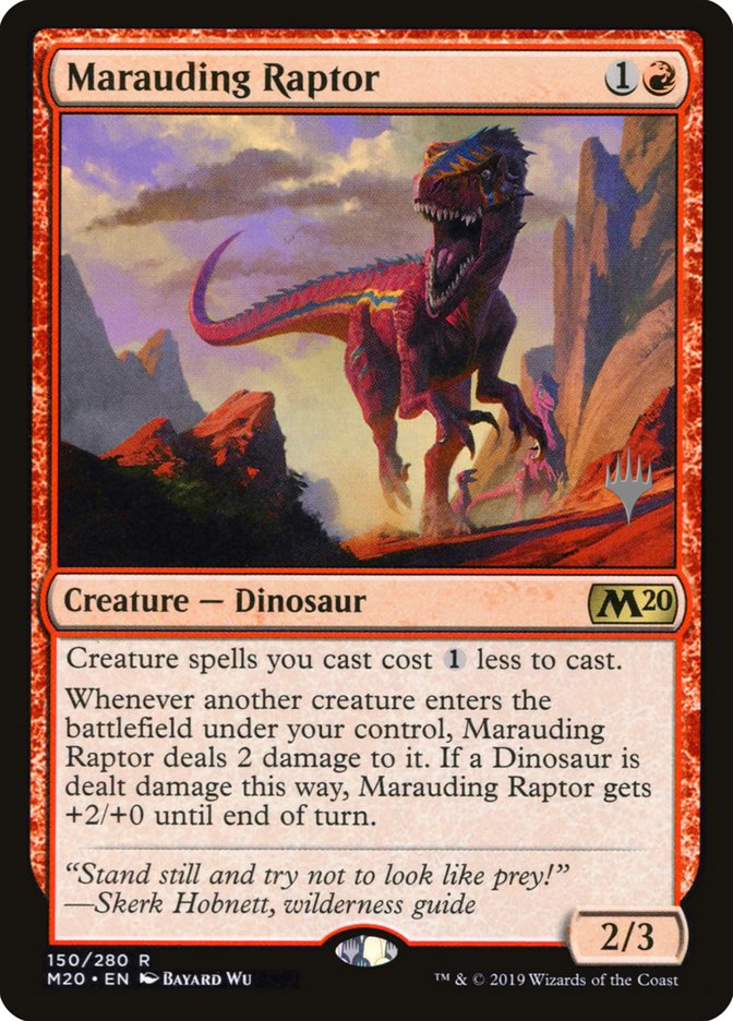 Marauding Raptor (Promo Pack) [Core Set 2020 Promos] | Devastation Store