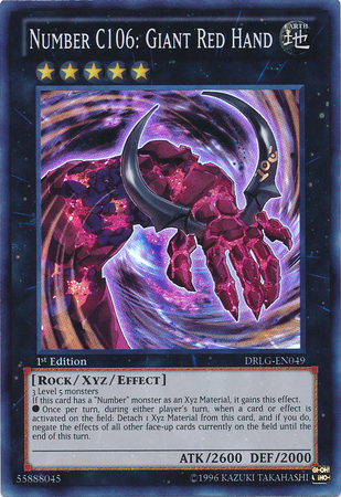 Number C106: Giant Red Hand [DRLG-EN049] Super Rare | Devastation Store