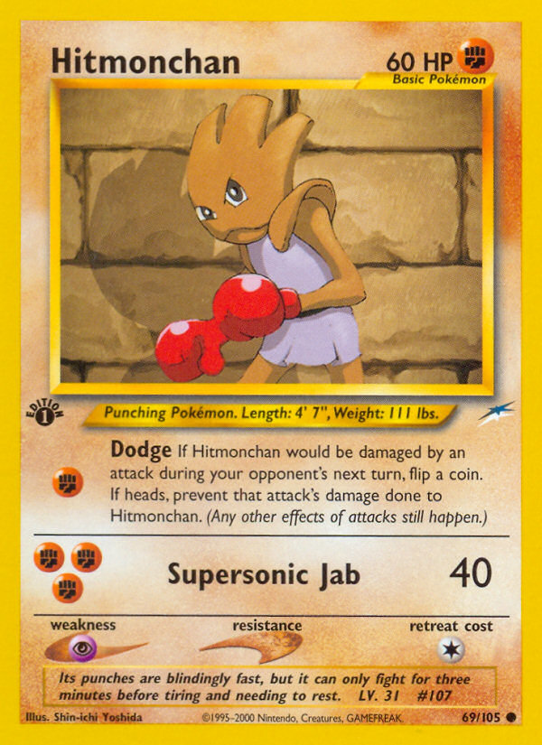 Hitmonchan (69/105) [Neo Destiny 1st Edition] | Devastation Store