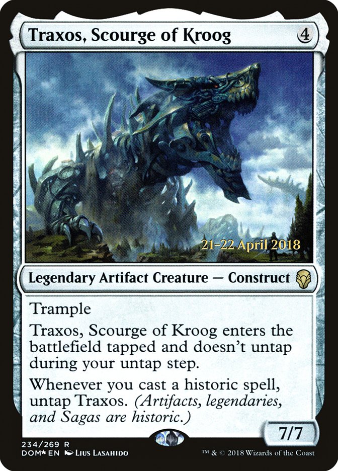 Traxos, Scourge of Kroog  [Dominaria Prerelease Promos] - Devastation Store | Devastation Store