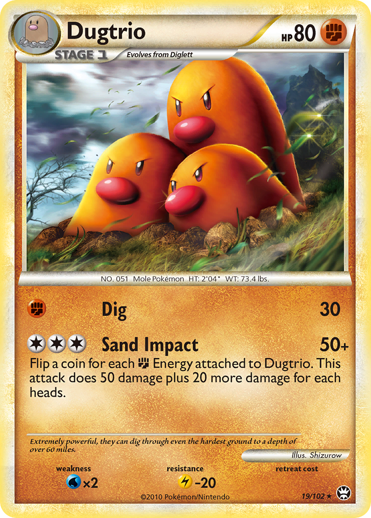 Dugtrio (19/102) [HeartGold & SoulSilver: Triumphant] | Devastation Store