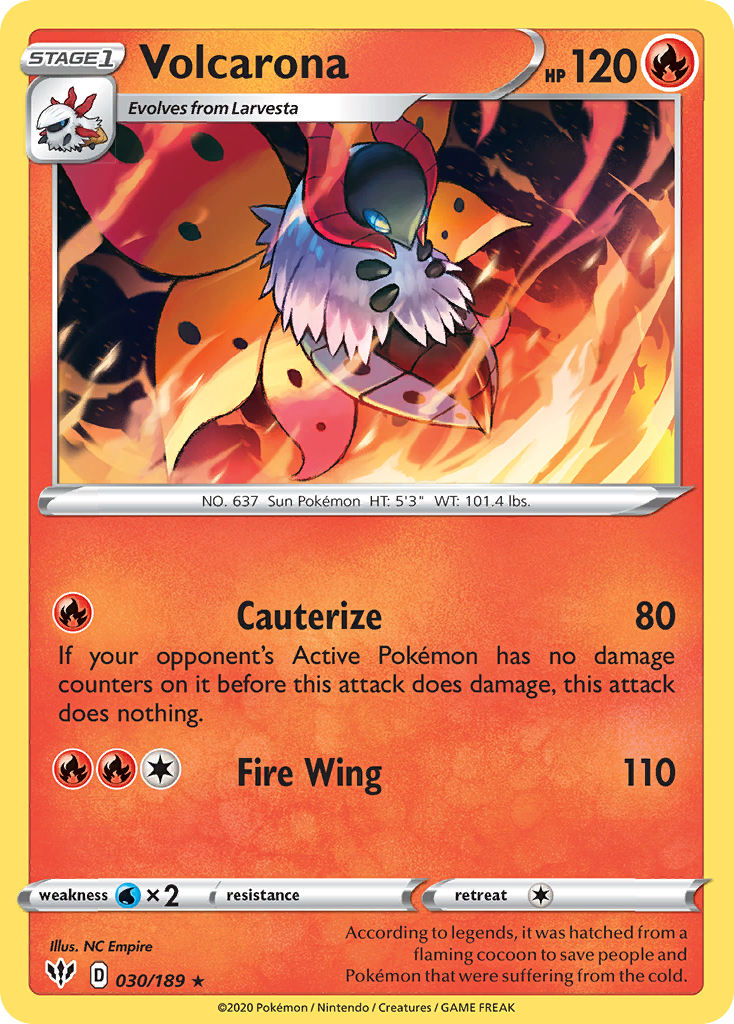 Volcarona (030/189) [Sword & Shield: Darkness Ablaze] | Devastation Store