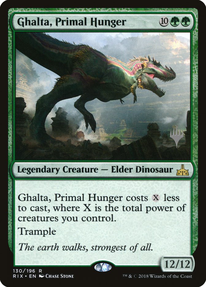Ghalta, Primal Hunger (Promo Pack) [Rivals of Ixalan Promos] | Devastation Store