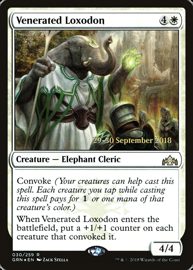 Venerated Loxodon  [Guilds of Ravnica Prerelease Promos] - Devastation Store | Devastation Store