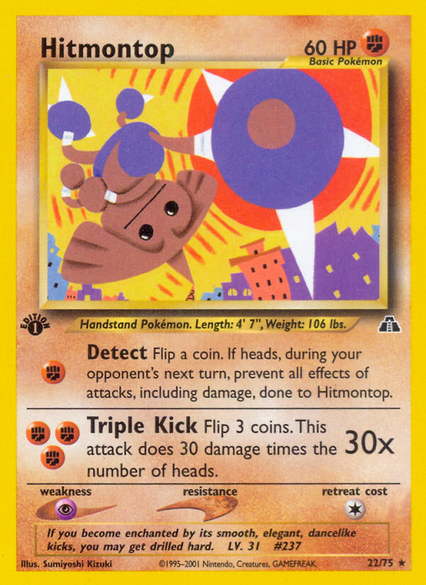 Hitmontop (22/75) [Neo Discovery 1st Edition] | Devastation Store