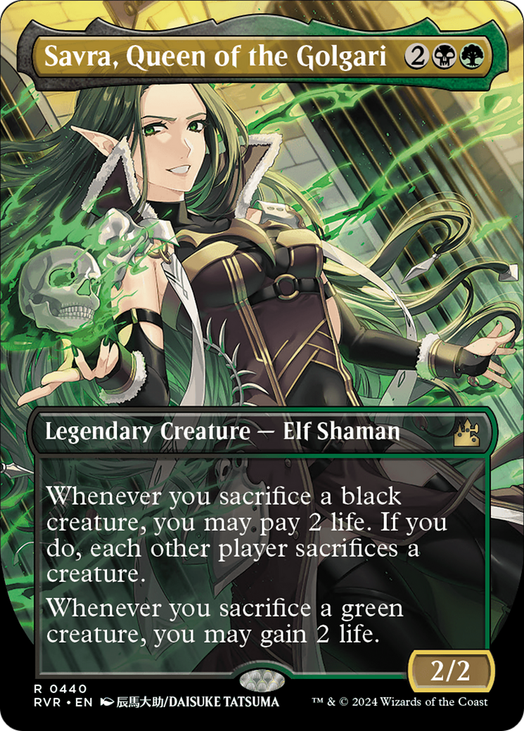 Savra, Queen of the Golgari (Anime Borderless) [Ravnica Remastered] | Devastation Store