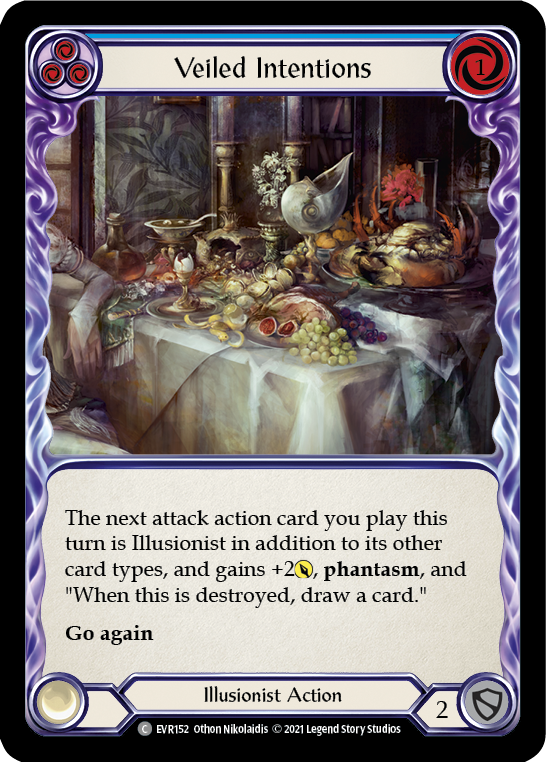 Veiled Intentions (Blue) [EVR152] (Everfest)  1st Edition Rainbow Foil | Devastation Store