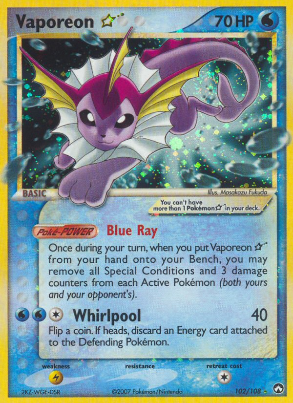 Vaporeon Star (102/108) [EX: Power Keepers] | Devastation Store