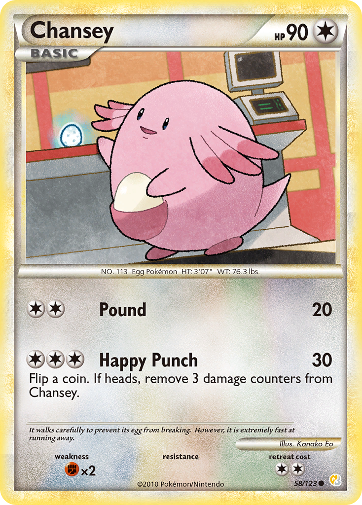 Chansey (58/123) [HeartGold & SoulSilver: Base Set] | Devastation Store