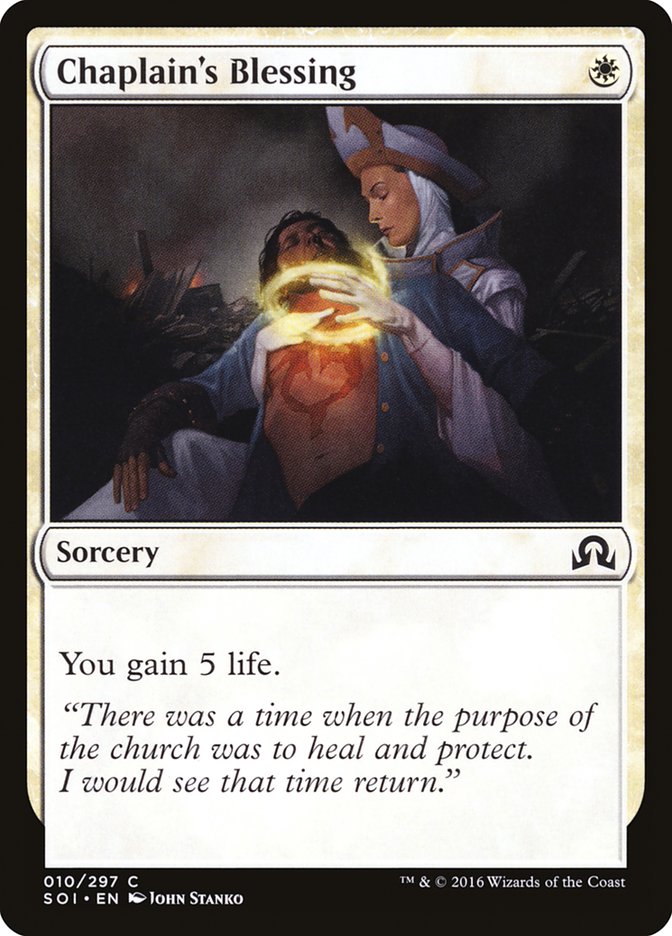 Chaplain's Blessing [Shadows over Innistrad] | Devastation Store