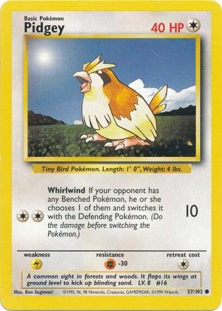 Pidgey (57/102) [Base Set Unlimited] | Devastation Store