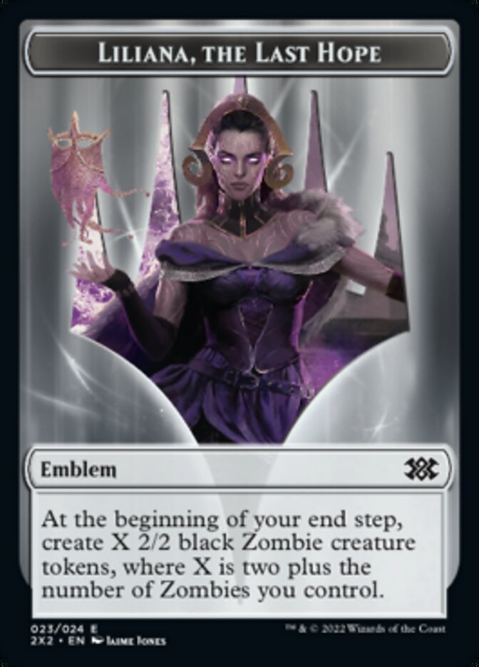 Liliana, the Last Hope Emblem // Spirit Double-sided Token [Double Masters 2022 Tokens] | Devastation Store