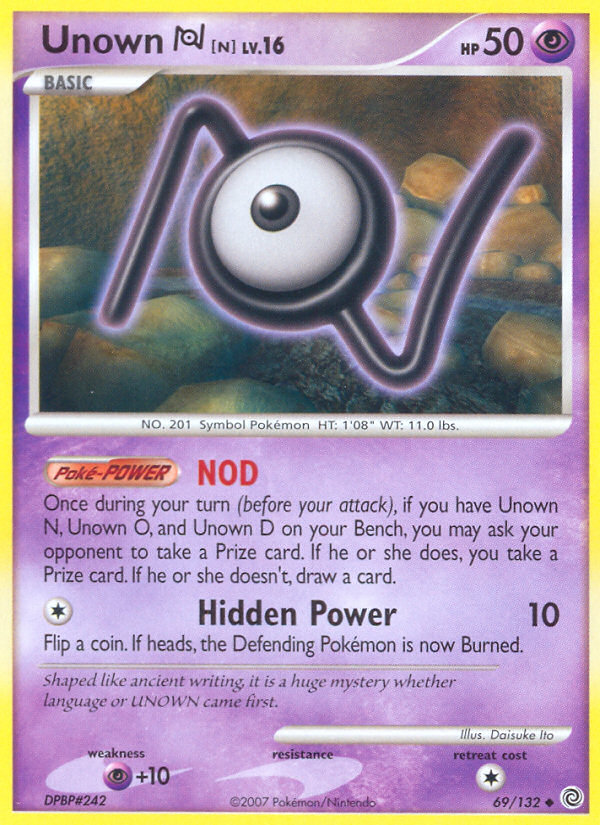 Unown N (69/132) [Diamond & Pearl: Secret Wonders] | Devastation Store