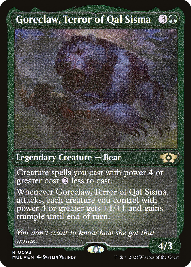 Goreclaw, Terror of Qal Sisma (Foil Etched) [Multiverse Legends] | Devastation Store