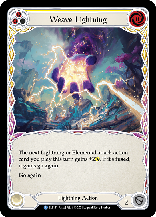 Weave Lightning (Yellow) [ELE181] (Tales of Aria)  1st Edition Rainbow Foil | Devastation Store