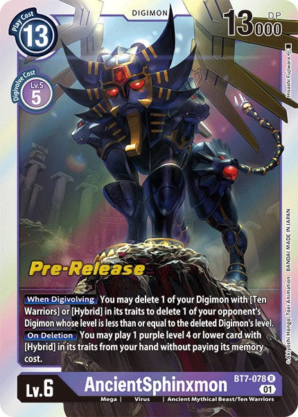 AncientSphinxmon [BT7-078] [Next Adventure Pre-Release Cards] | Devastation Store