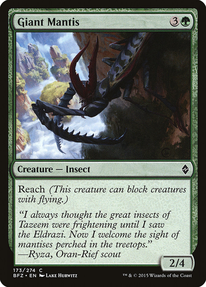 Giant Mantis [Battle for Zendikar] | Devastation Store