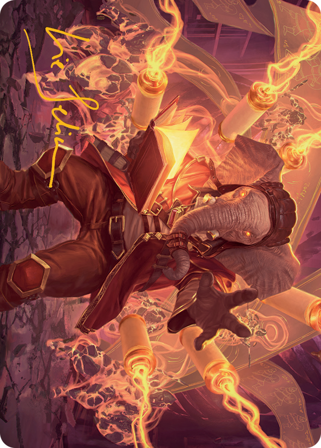 Quintorius, Loremaster Art Card (52) (Gold-Stamped Signature) [March of the Machine Art Series] | Devastation Store