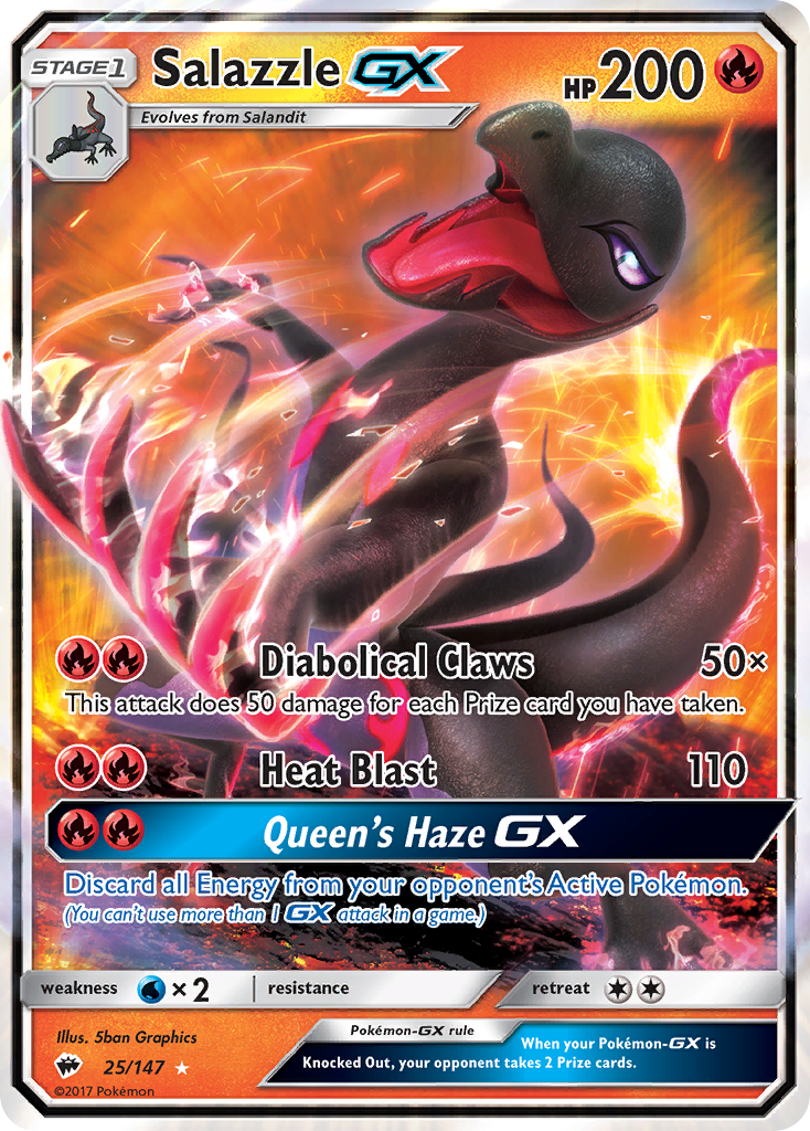 Salazzle GX (25/147) [Sun & Moon: Burning Shadows] | Devastation Store