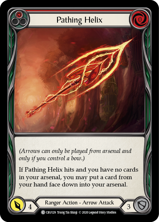 Pathing Helix (Red) [CRU129] 1st Edition Rainbow Foil - Devastation Store | Devastation Store