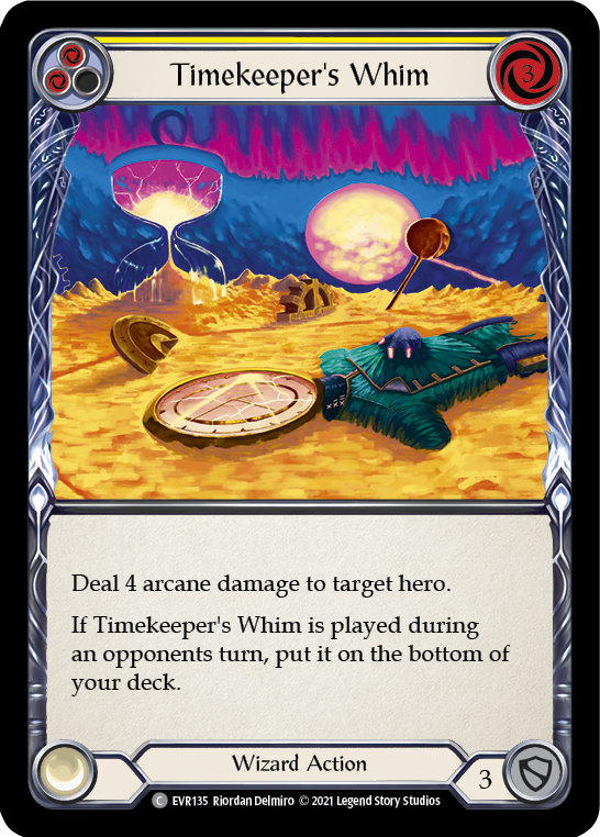 Timekeeper's Whim (Yellow) [EVR135] (Everfest)  1st Edition Rainbow Foil | Devastation Store