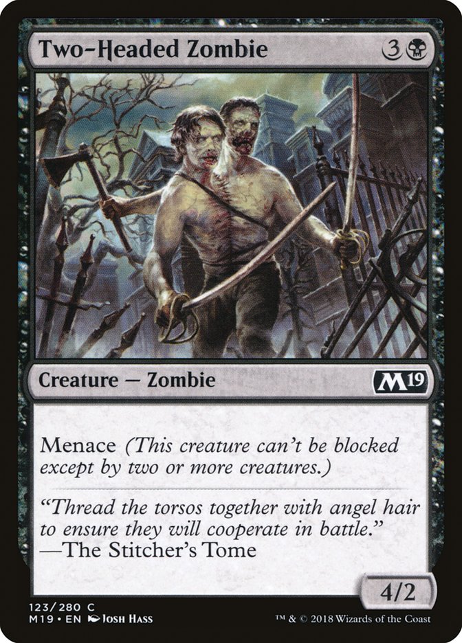 Two-Headed Zombie [Core Set 2019] - Devastation Store | Devastation Store