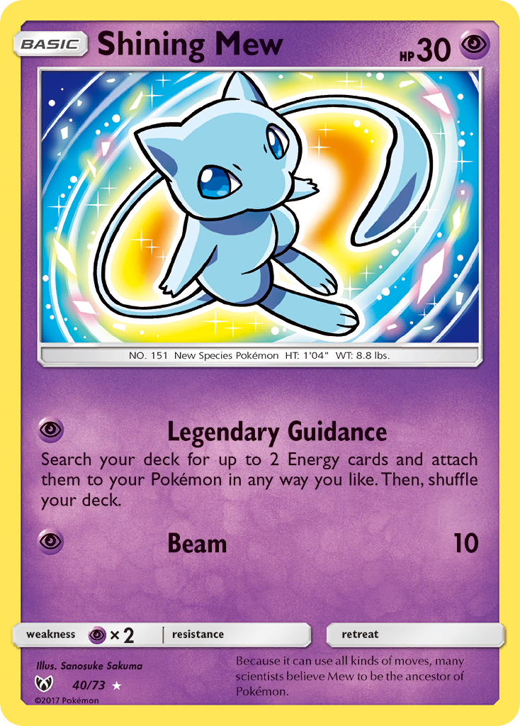 Shining Mew (40/73) [Sun & Moon: Shining Legends] | Devastation Store