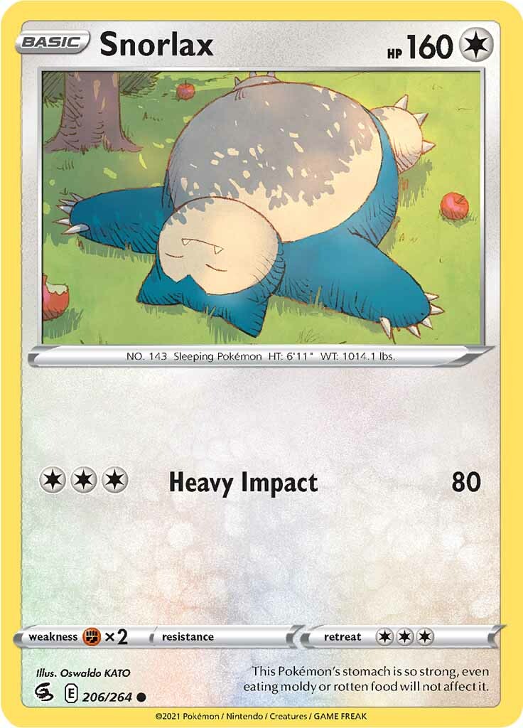 Snorlax (206/264) [Sword & Shield: Fusion Strike] | Devastation Store