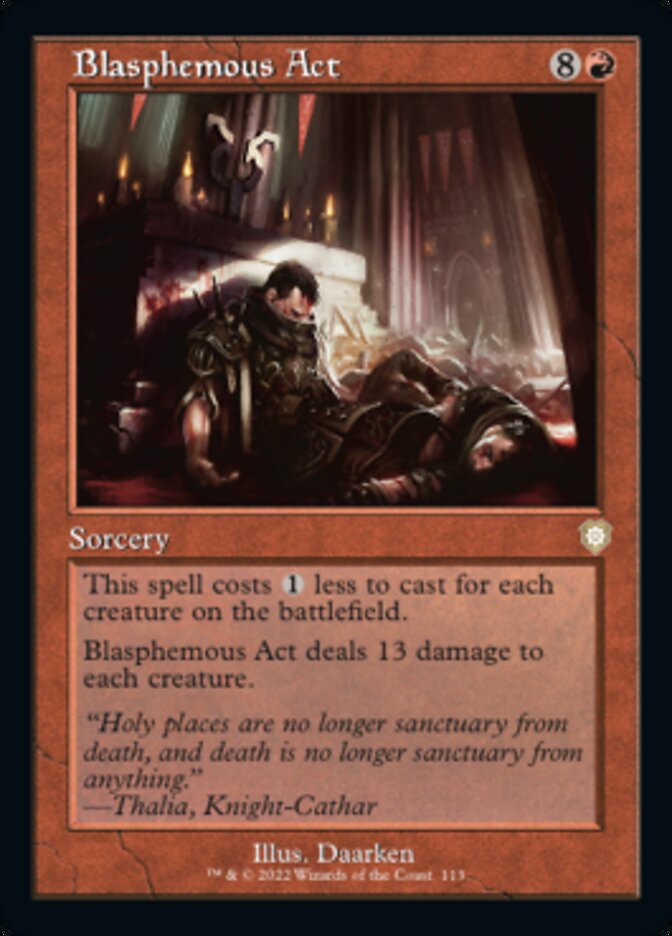 Blasphemous Act (Retro) [The Brothers' War Commander] | Devastation Store