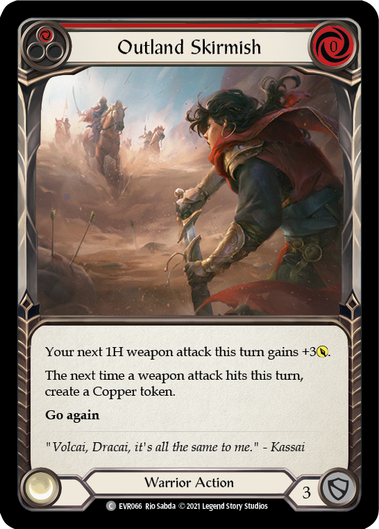 Outland Skirmish (Red) [EVR066] (Everfest)  1st Edition Rainbow Foil | Devastation Store