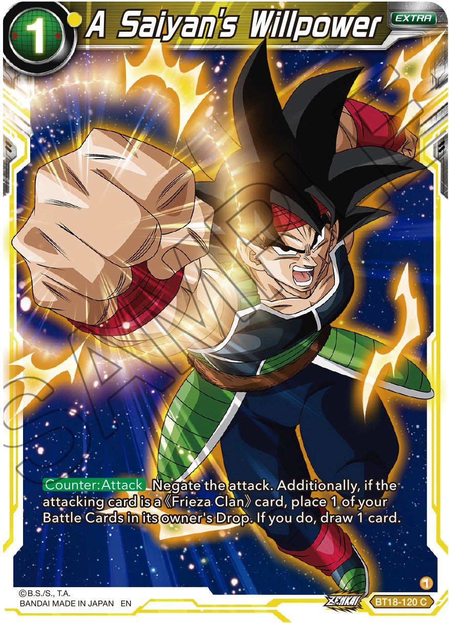 A Saiyan's Willpower (BT18-120) [Dawn of the Z-Legends] | Devastation Store