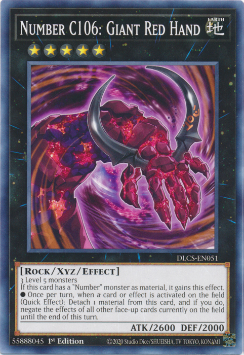 Number C106: Giant Red Hand [DLCS-EN051] Common | Devastation Store