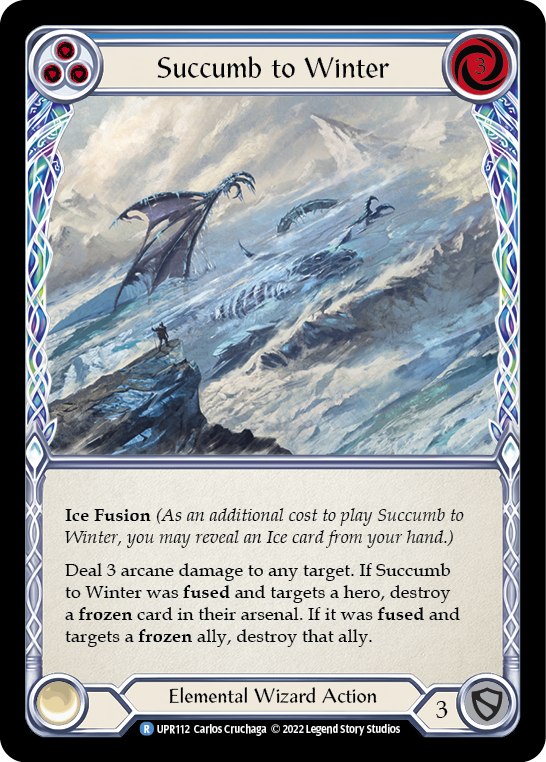 Succumb to Winter (Blue) [UPR112] (Uprising)  Rainbow Foil | Devastation Store