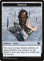 Teferi, Temporal Archmage Emblem // Zombie (011/036) Double-sided Token [Commander 2014 Tokens] | Devastation Store