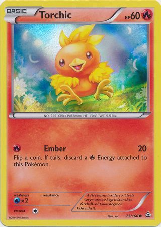 Torchic (25/160) (Sheen Holo) [XY: Primal Clash] | Devastation Store