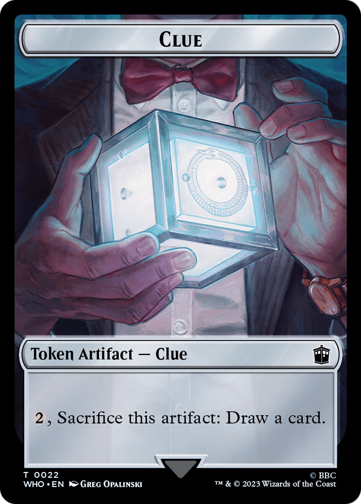 Human Rogue // Clue (0022) Double-Sided Token [Doctor Who Tokens] | Devastation Store