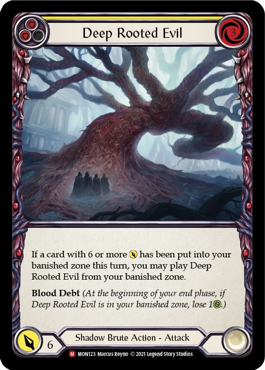 Deep Rooted Evil (Rainbow Foil) [MON123-RF] 1st Edition Rainbow Foil - Devastation Store | Devastation Store