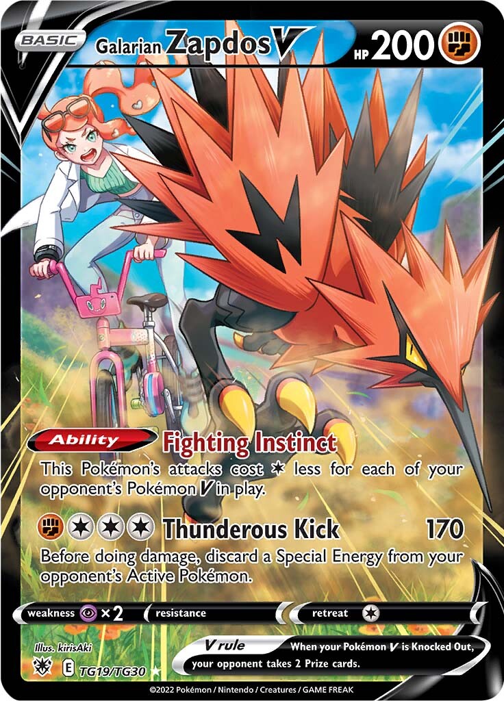 Galarian Zapdos V (TG19/TG30) [Sword & Shield: Astral Radiance] | Devastation Store