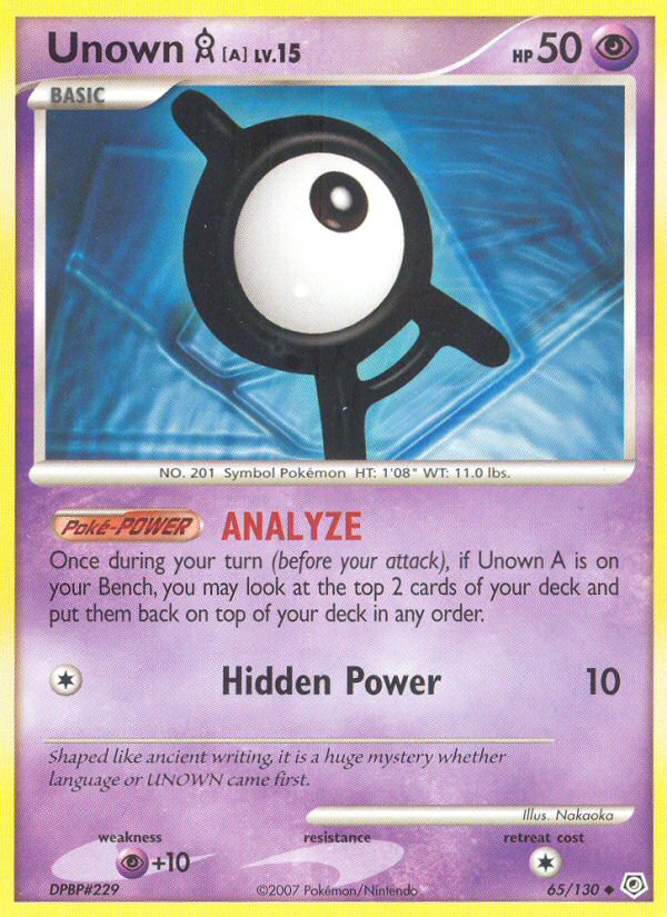Unown A (65/130) [Diamond & Pearl: Base Set] | Devastation Store