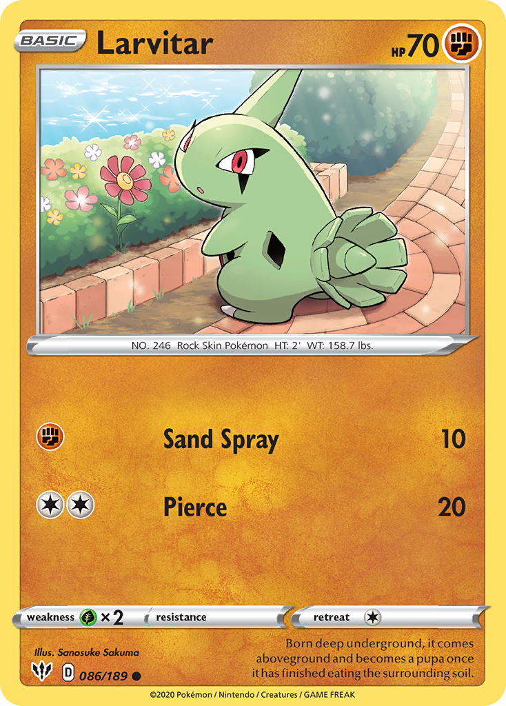 Larvitar (086/189) [Sword & Shield: Darkness Ablaze] | Devastation Store