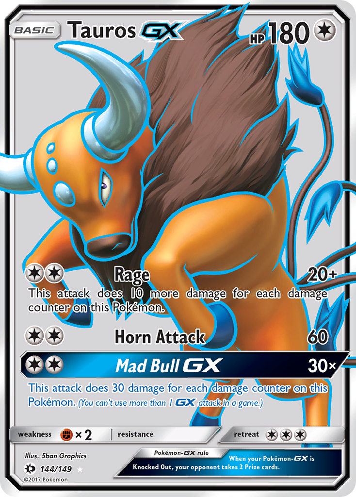 Tauros GX (144/149) [Sun & Moon: Base Set] | Devastation Store
