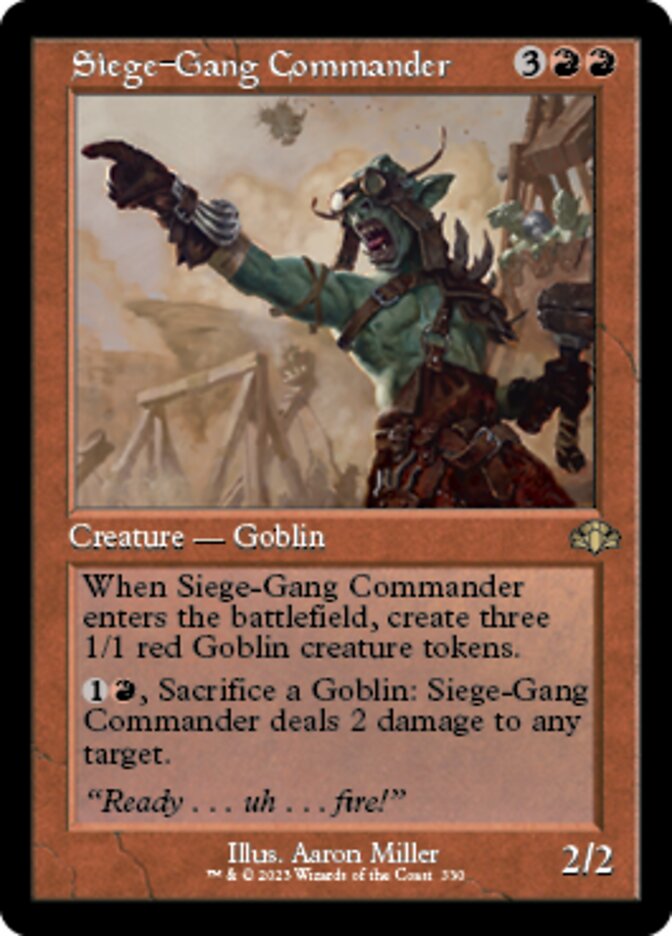 Siege-Gang Commander (Retro) [Dominaria Remastered] | Devastation Store