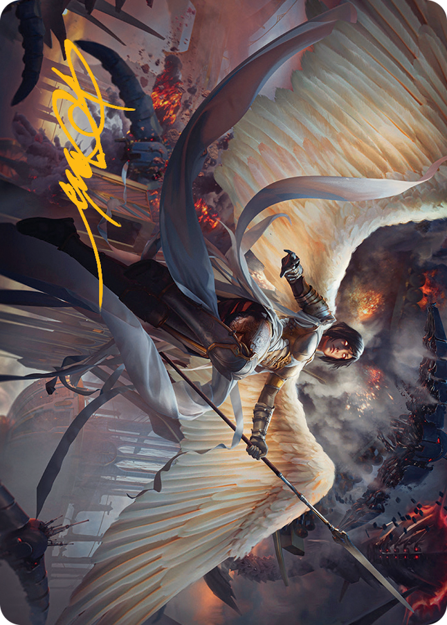 Serra Faithkeeper Art Card (Gold-Stamped Signature) [March of the Machine Art Series] | Devastation Store