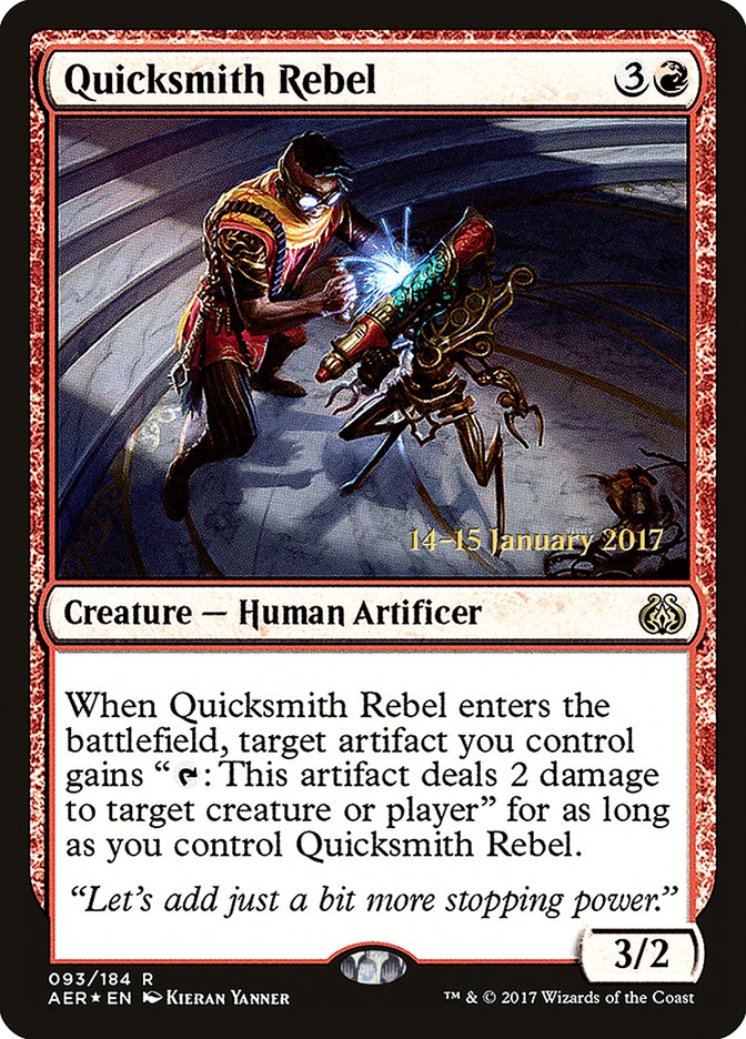 Quicksmith Rebel  [Aether Revolt Prerelease Promos] | Devastation Store